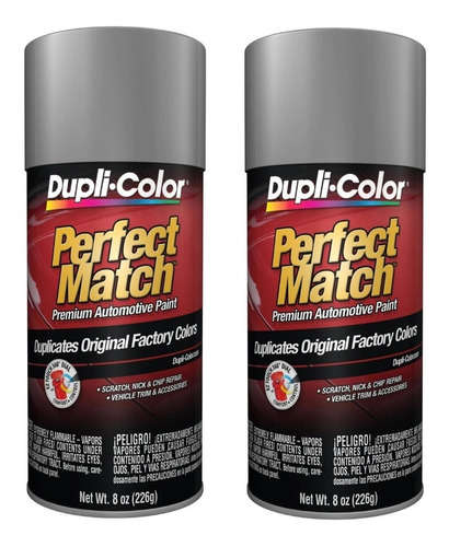 2 Latas De Pintura En Spray Color Plateado Universal