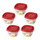 5 Contenedores Rubbermaid Easy Find Lids 473 Ml Original Usa