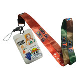 Porta Carnet Documento Y Lanyard One Piece Anime Nami Gafete