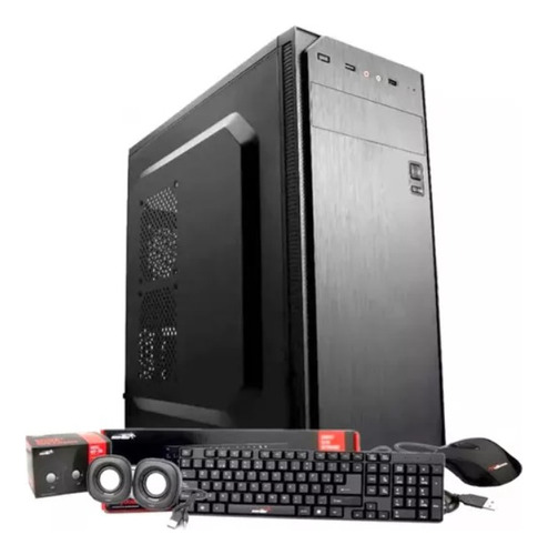 Kit Gabinete Para Pc Con Fuente Teclado Mouse Parlantes