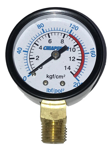 Manometro Relogio Compressor De Ar 200lbs Rosca 1/4 50mm