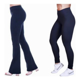 Kit Calça Legging E Flare K2b Cós Alto Tecido Grosso