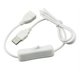 Zrm&e Cable De Extensin Usb Con Interruptor 28awg Blanco Usb