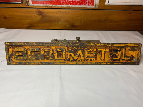 Antiguo Cartel Placa De Hierro Forjado Pulicidad Agrometal