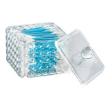 Dispensador Organizador Para Cotonetes, Hisopos Transparente