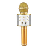 Microfone Bluetooth Youtube Reporter +entrega Rapida Dourado