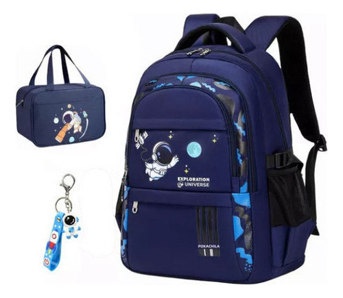 Mochila Ortopédica Infantil, Astronauta, Impermeable New