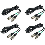 (4) Cables De Efecto De Iluminación Dmx Chauvet De 25 Pies M