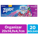 Ziploc Bolsa Organizar Mediana 20 Unidades