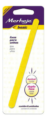 Merheje Basic Lima Gold Para Uñas - Blister Con 6 Unidades