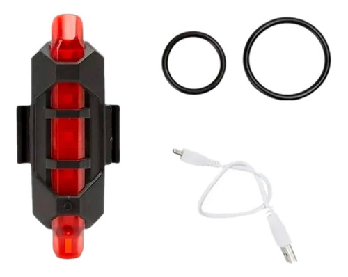 Luz Linterna Recargable Usb Led Bicicleta Delantera O Traser