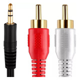  Cable Auxiliar Mini Plug A 2 Rca 1.5 M Audio Celular Pc