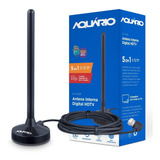 Antena Digital Aquário 5 Em 1 Vhf Uhf Fm Hdtv 4k - Dtv100p