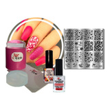 Kit Placa Carimbos De Decoração De Unhas  Apipila Flores