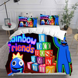 Rainbow Friends Funda Nórdica Azul Fundas De Almohada 3 Piez