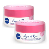 Pack X2 Gel Crema Nivea Hidratación Con Agua De Rosas 50ml