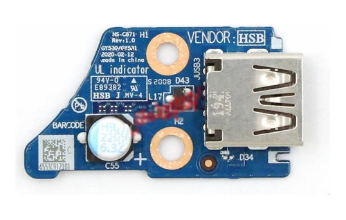 Placa Usb Para Notebook Lenovo Gaming 3i Ns-c871 Rev 2.0