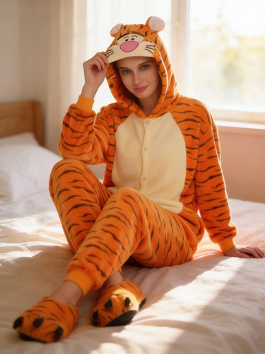 Kigurumi Pijama Mameluco Tigger Para Adulto