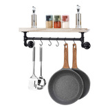Capesaro Wall Mounted Pot Rack,industrial Pipe Hanging Pot R