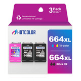 Cartucho De Tinta Hotcolor 664xl De Reemplazo Para