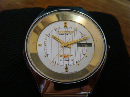 Reloj Citizen Automatic Made In Japan Bisel Oro Dial Blanco