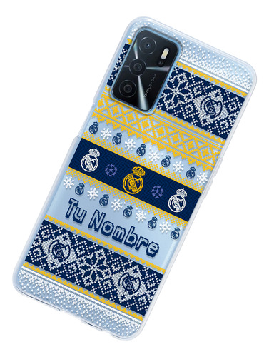 Funda Para Oppo Real Madrid Ugly Sweater Navidad Con Nombre