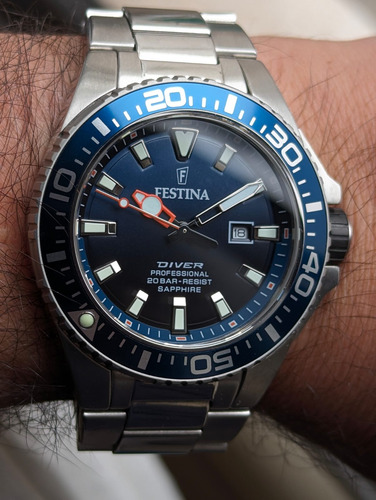 Reloj Festina Diver Buceo 200 Metros - Usado, Igual A Nuevo