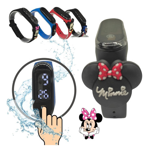 Relógio Digital Led Infantil Disney Super Hérois Smartband