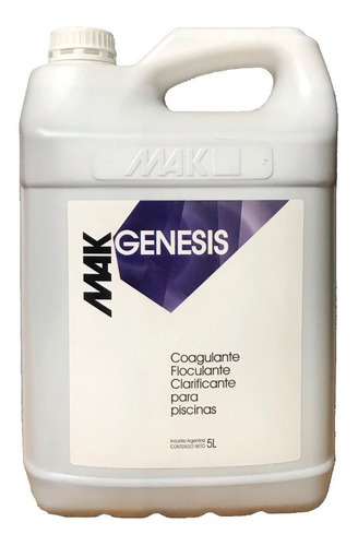 Mak Genesis Coagulante Floculante Clarificante X 5 Lts