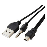 Cable Mini Usb V3 Con Auxiliar 3.5mm