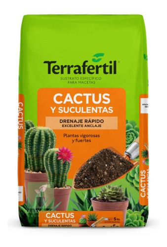 Sustrato Cactus Y Suculentas 5 L Terrafertil / Salamanca 