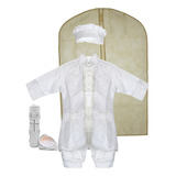 Ropon Bautizo Niño + Kit Vela Traje Bautizo Niño Sebastian