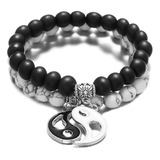 Pulsera Con Dijes Taiji Yin Yang Feng Shui Para Mujer, Color