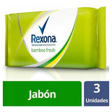Rexona Bamboo Fresh Antibacterial Jabón Barra 3 Unid. X125 G