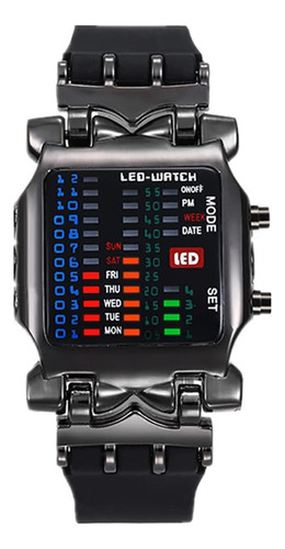 Reloj De Moda Para Hombre, Relojes Binarios Led Para Hombre,