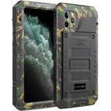 Funda Para iPhone 11 Pro Max Camuflaje Metal Impermeable