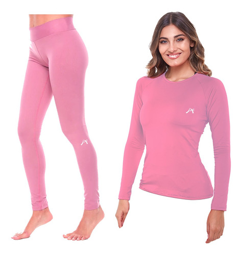 Conjunto Termico Frio Alpina Frizado Remera + Calza - C