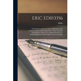 Libro Eric Ed013356: Introduccion A Una Comparacion Fonol...