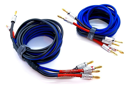 2.5mtrs Cable Audio 10 Awg Ofc Conector Nakamichi  Bi-wiring