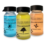 24 Ampollas Capilares Alquimia, Lino, Argan Y Keratina X15ml