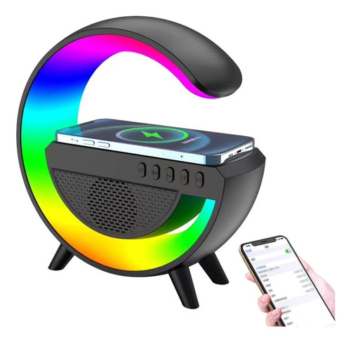 Parlante Portátil Bluetooth Karaoke Bafle Con Luz Multicolor