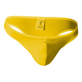 Cueca Slip Confortável Biquíni Masculino Fio Dental Amarelo