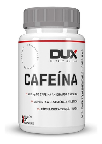 Cafeína 30 Capsulas - Dux Nutrition