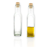 2x Botella Aceite Vinagre Tapon Corcho 250 Ml 