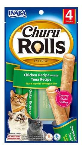 Churu Rolls Inaba Gatos Atún