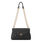 Bolsa Cross Body Nine West Nqg127121 Mujer Acabado De Los Herrajes Niquel Color Negro Color De La Correa De Hombro Negro Diseño De La Tela Liso