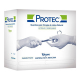 Guantes Cirujano De Látex Protec Esteril N-7 Caja Con 50 Pzs Color Blanco Talla 7