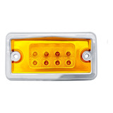 Zepelin Rectangul Fln-famsa 8 Led Ambar Con Estrobo No.16323