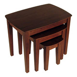 Winsome Wood Nesting Table Nogal Antiguo