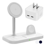 Cargador Inalambrico 3 En 1 Para iPhone Magsafe + Cubo 35w